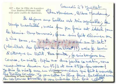 Kobieta w kapeluszu z Sablaise — Les Sables-d'Olonne (85) — Harvès — Rewers