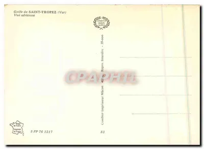 Zatoka St Tropez — widok z lotu — Combiérier Imprimeur Mâcon — Rewers