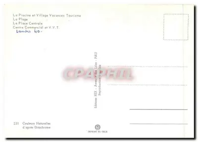 Seignosse Le Penon — widok basenu, plaży, wejścia i parkingu — Editions REX — Rewers