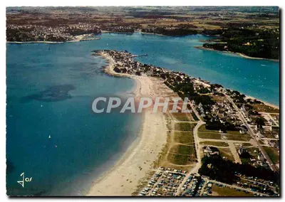 Ilha Tudy (Finistère) — vista aérea da praia e do camping — editor Jos