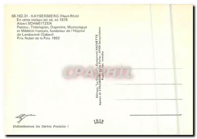 Casa Natale de Albert Schweitzer — Kaysersberg (Haut-Rhin) — Edições IRIS — Verso