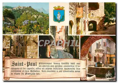Saint-Paul-de-Vence — vista pitoresca de aldeia fortificada — Edições MAR