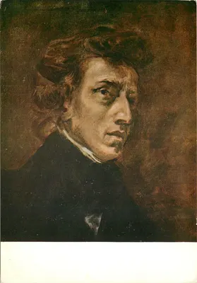 Ritratto di Frédéric Chopin — Eugène Delacroix, 1839 — Éditions Korès
