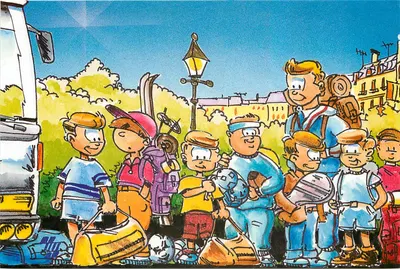 Grupo de crianças com malas de viagem — Coleção Esportes, Lazer, Viagens — Multipub