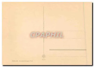 Berlim, Portão de Brandemburgo — n° 921/3 — Verso