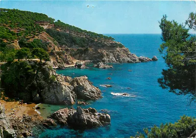 Costa Brava, Lloret de Mar — Detalhe da costa — Kolor, Série 4, n° 39