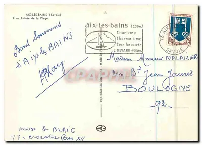 La Plage Daix — Eingang zum Dorf — Verlag Le Revard — Rückseite