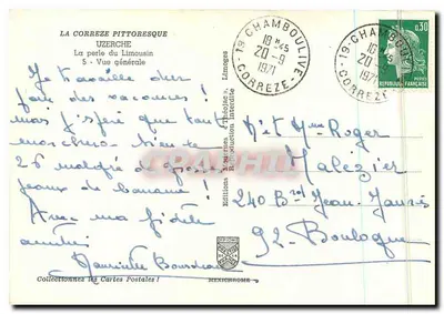 Uzerche — A pérola do Limousin — Éditions Méxichrome — Verso