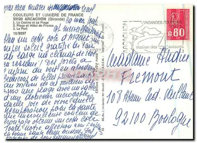 Arcachon — plaża, kasyno i port — Wydawnictwo Art Arcueil — Rewers