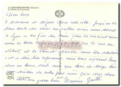 La Motte du Couchant — Hérault — editor Laubert — Verso