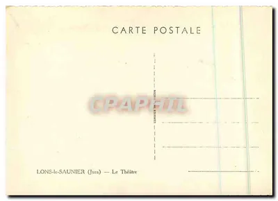 Lons-le-Saunier — O Grande Teatro — Imprimerie Cim — Verso