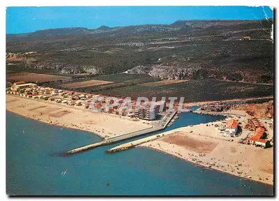 Bilhete postal moderno Narbonne Plage e Saint Pierre Aude o Portos Náuticos e a Praia por avião