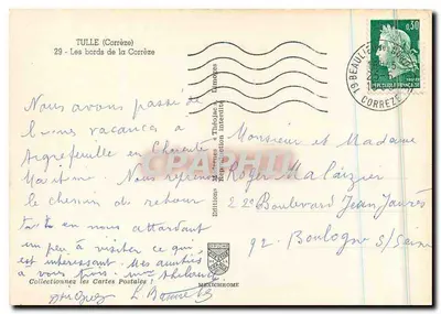 Tulle (Corrèze) — Brzegi rzeki Corrèze — Wydawnictwo Mexichrome — Rewers