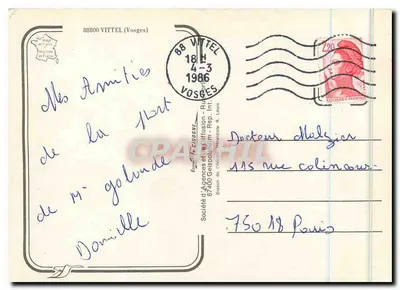 Vittel — Pamiątka z Vittel — Wydawca: La Renaissance — Rewers