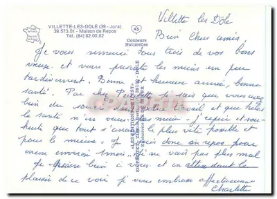 Casa de Repouso em Villette-les-Dôle — Jura — Éditions de l'Est — Verso