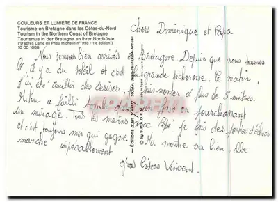 Tourismus in BRETAGNE — Cartaphil Editionen, Nr. 1001088 — Rückseite