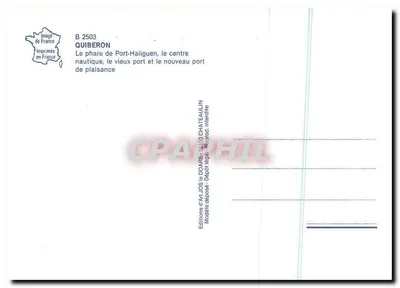 Quiberon Port-Haliguen — vista náutica, porto antigo e porto novo — Éditions d'Art LOS CHATEAU — Verso