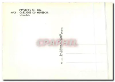 Cascades do Herisson — L'Eventail — Les Éditions de l'Économie, Bron (Rhône) — Verso