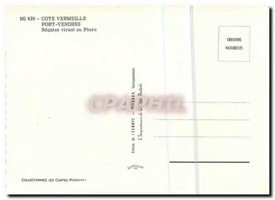 Costa Vermelha — Regatas virando ao Farol — Edição da Europ — Verso