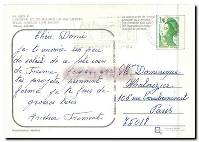 Amelie les Bains — Various Views — Editions DINO, No. 1920 E — Back