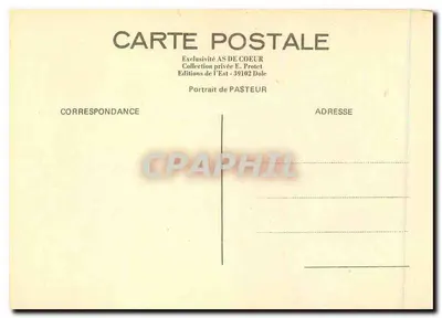 Portret Pasteura – Prywatna kolekcja E. Proteta – Wydawnictwo Wschodnie, Dole — Rewers
