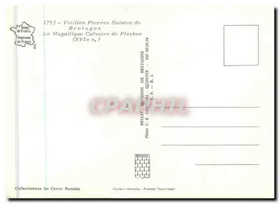 Calvário de Pleyben — Século XVII — Edições Y.R. Caudial, Quimper — Verso