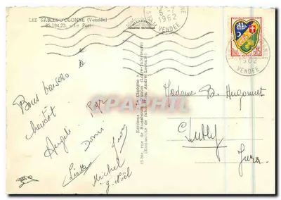 Port Les Sables-d'Olonne — bateaux de pêche — Éditions La Cigogne — Rewers