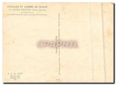 Le Marais Poitevin — La Venise Verte — Éditions Jean-Jaurès — Verso