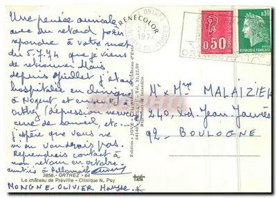 Castelo de Préville — Orthez — Edição Jove — Verso