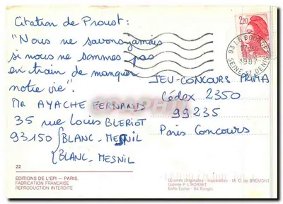 Pejzaż z domem przy brzegu rzeki — de Brémont — Éditions de l'Épi, Paryż — Rewers