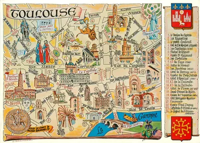 Toulouse — Itinerário turístico do Velho Toulouse — Edição F. LOUDATIÈRES