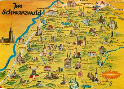 Carta postal ilustrada do massif do Schwarzwald — editor Milch, n° FD 425 C 67 ZHK
