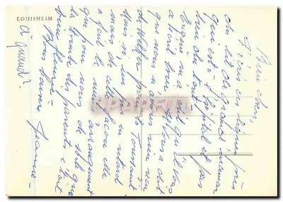 Widok ulicy w Eguisheim — rysunek D. Haurera — Rewers