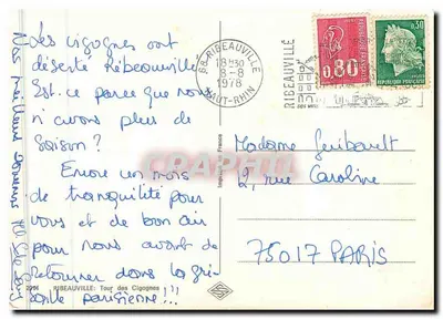 Ribeauvillé — Torre das Corujas — R. Starny — Verso