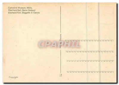 Cattedrale di Malta — Soggetto di Eberhard Keil — Museo Cattedrale — Verso