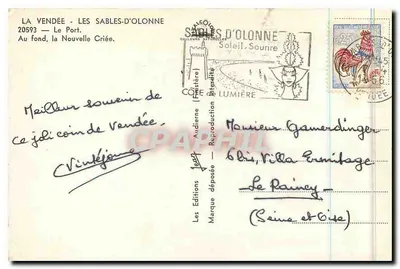 Les Sables-d'Olonne — Port — Éditions Lumières — Rewers