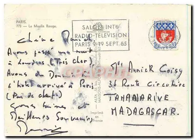 O Moulin Rouge — Paris — editor Adelshoffen, n° de série 773 — Verso