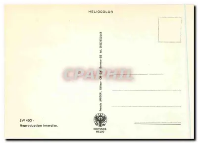 Carta postal da Suíça — mapa dos cantões com armas — Edições Helio — Verso