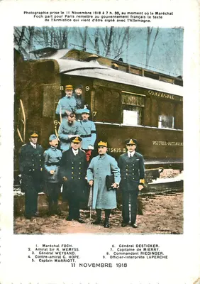 Armistício de 1918 — Assinatura em Compiègne — Cliché Pupier