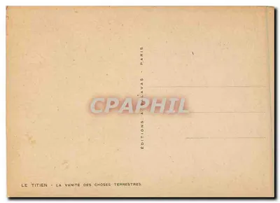 Titien — A Vanidade das Coisas Terrenas — Edições A. Calavas, Paris — Verso
