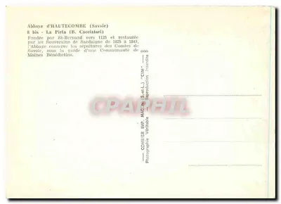 A Pietá — Abadia de Haute-Côme (Savoie) — Cim — n°8 bis — Verso