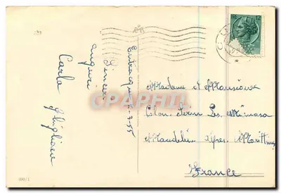 Dwa dzieci z owcem — scena Wielkanocna — wydawca nieznany — Rewers