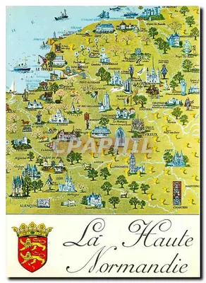 A Alta Normandia — Carte postale illustrée — Imprimeur Combier, Mâcon