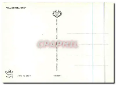 A Alta Normandia — Carte postale illustrée — Imprimeur Combier, Mâcon — Verso