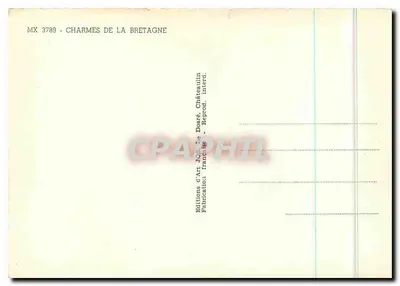 Bretagne — Ilustrowana kartka pocztowa z miejscami i postaciami — Wydawnictwo Sztuki Jos. La Doaré — Rewers
