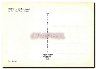 Salins-les-Bains (Jura) — A Torre Redonda — Combier (S.-et-L.) — Verso