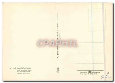 Porto de Palma — vista parcial — A. Subirats Canovas, N° 1.440 — Verso