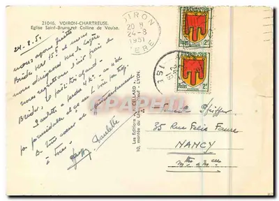 Voiron — Chiesa di San Bruno e Collina di Voulse — Les Éditions du Chemin Neuf, Lyon — Verso