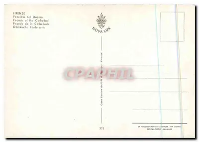 Florencja — Katedra Duomo — wydawca Nova Lux, nr 532 — Rewers