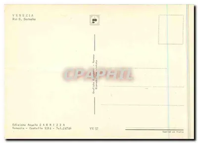 Wenecja — Rio de San Barnaba — Wydawnictwo Angelo GARRIZZA, nr VE 57 — Rewers